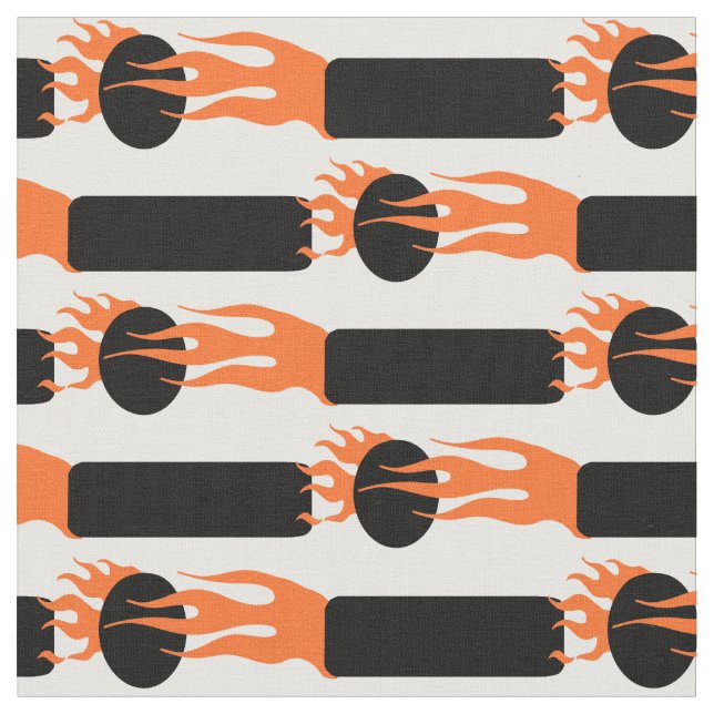 Tissu Flaming Dit and Dah Ham Radio Fabric (Fermer)