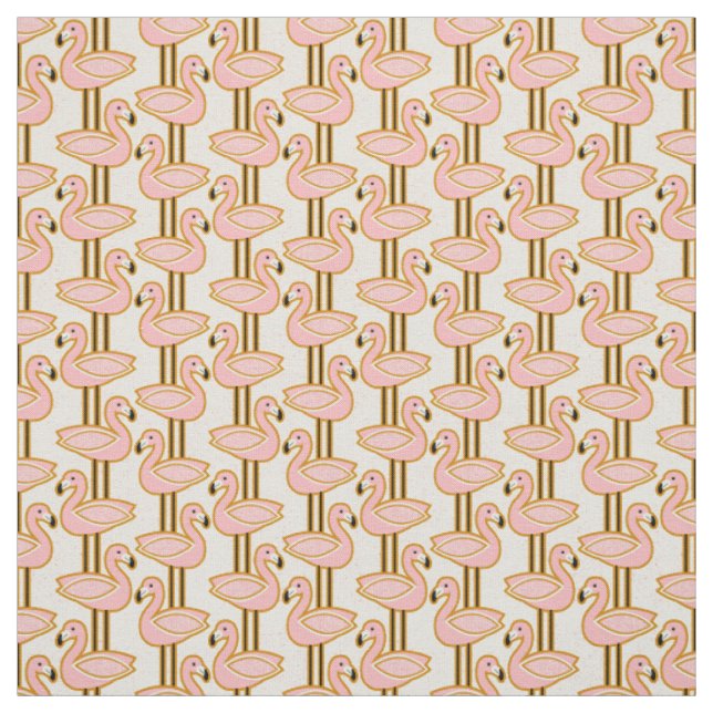 Tissu Flamingo du milieu du siècle (Échantillon)