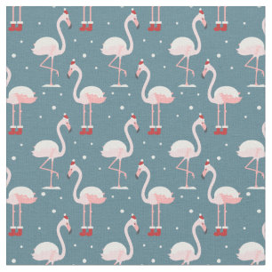 Tissu Flamingo Noël Tropical