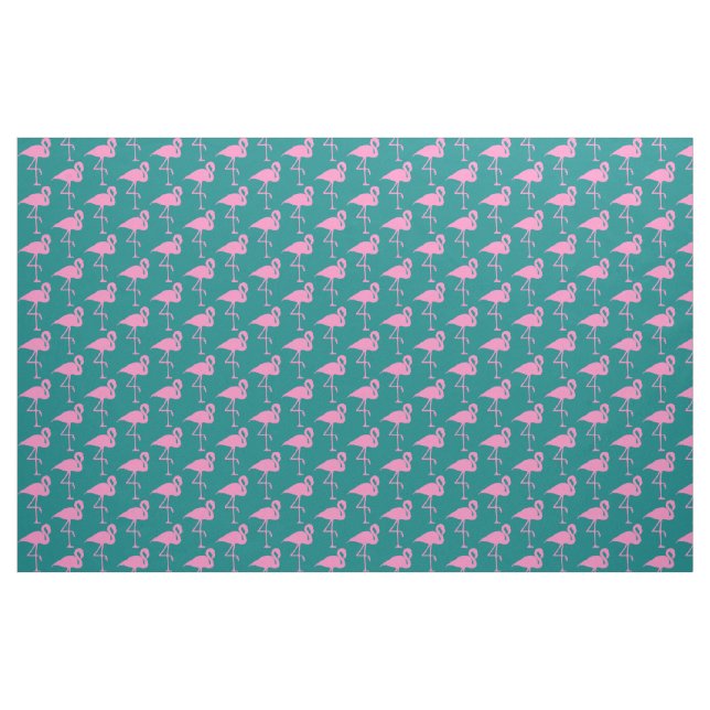 Tissu Flamingo rose sur Turquoise (Yard)