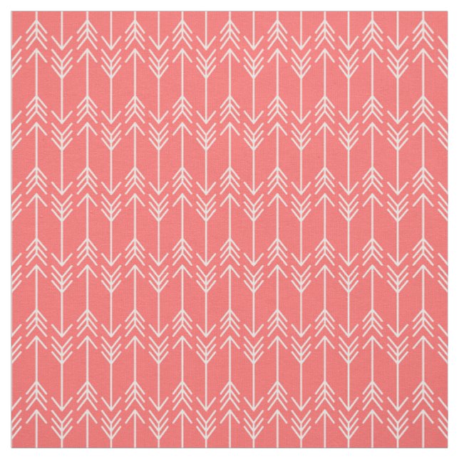Tissu Flèches coralliennes (Échantillon)