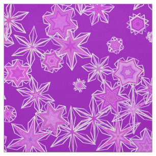 Tissu Flèches de neige géométriques modernes, Améthyste 