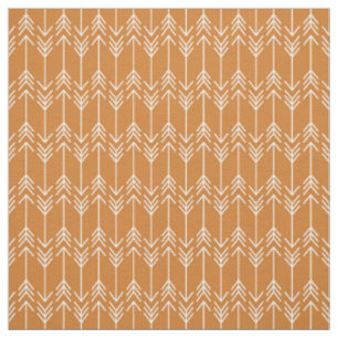 Tissu Flèches en os de corne d'orange brûlées