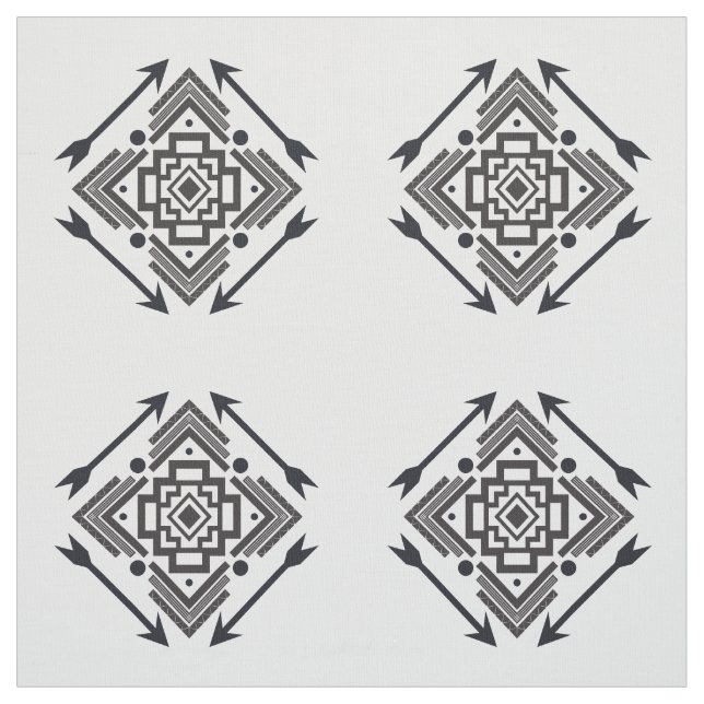 Tissu Flèches natives simples Motif géométrique (Échantillon)