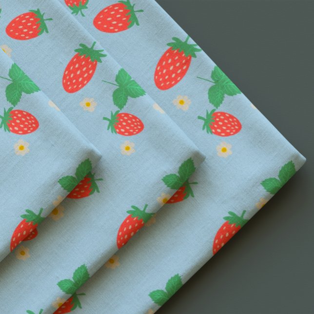 Tissu Fleur de fraise mini (Créateur téléchargé)