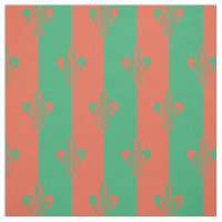 Fleur de Lis Mer Vert et Cuivre