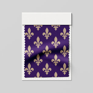 Tissu Fleur de Lis Motif, Royal French Creative on Purpl