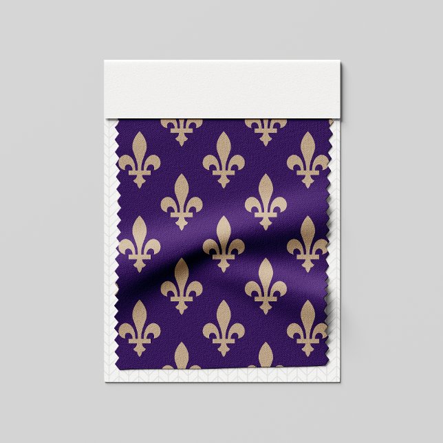 Tissu Fleur de Lis Motif, Royal French Creative on Purpl (Créateur téléchargé)
