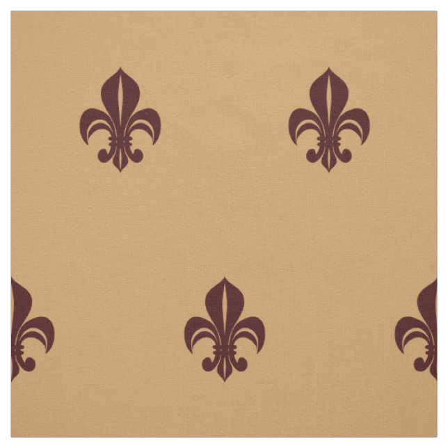 Tissu Fleur de lys rouge à lys (Échantillon)