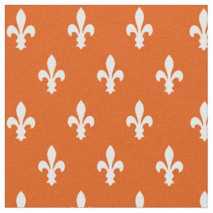 Tissu Fleur de Lys victorienne Persimmon