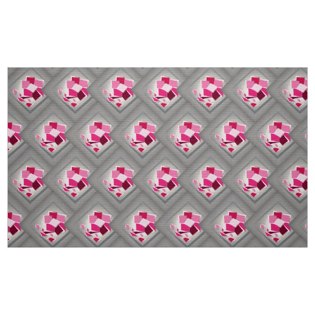 Tissu Fleur fuchsia Abstraite (Fat Quarter)