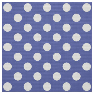 Tissu FLEUR SAUVAGE - Pois classique sur bleu marine