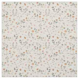 Tissu Fleur sauvage rose pâle vintage bohème 70s florale