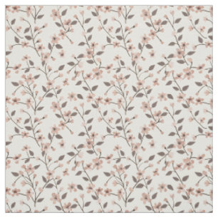 Tissu Fleur sauvage rose pâle vintage bohème 70s florale
