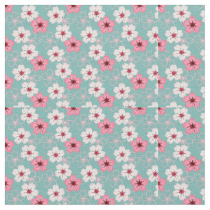Tissu Fleurs aquarelles