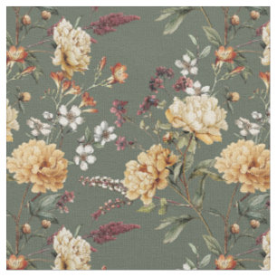 Tissu Fleurs aquarelles pivoine rose Fleur jardin nature