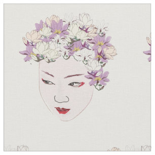 Tissu Fleurs de geisha