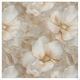 Tissu Fleurs de luxe Soft Gold Fabric