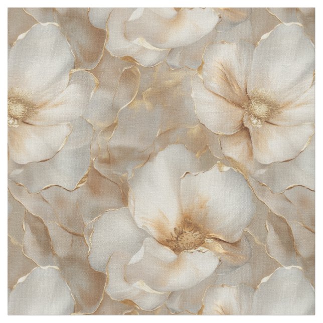 Tissu Fleurs de luxe Soft Gold Fabric (Fermer)