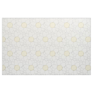 Tissu Fleurs de marguerite blanche