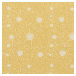 Tissu Fleurs de marguerite blanche