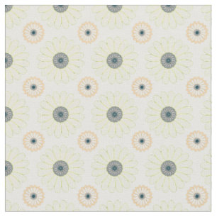 Tissu Fleurs de soleil et marguerite à motif floral tran