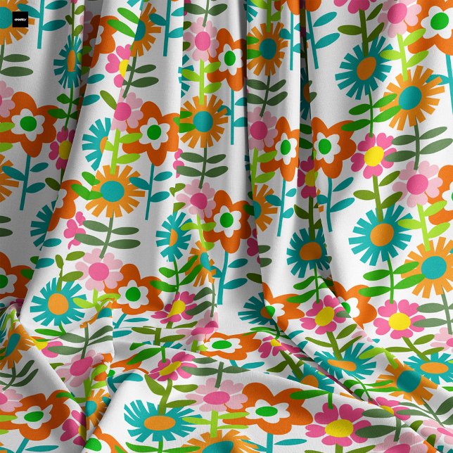 Tissu Fleurs de style des années 1960 (Créateur téléchargé)
