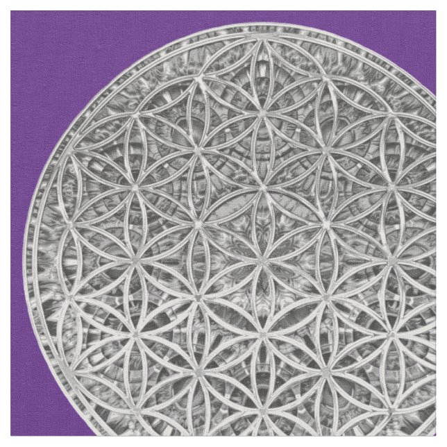 Tissu FLEURS DE VIE - Médaille d'argent (Fermer)