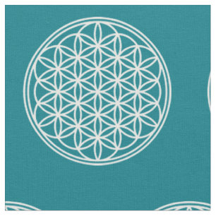 Tissu FLEURS DE VIE - Symbole de géométrie sacrée plan 2