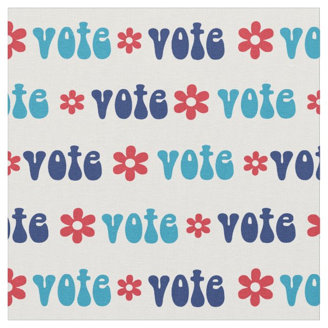 Tissu Fleurs de vote super (Fermer)