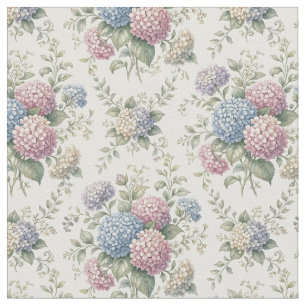 Tissu Fleurs d'hortensia délicates