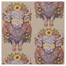 fleurs jaunes de tournesol de vache motif