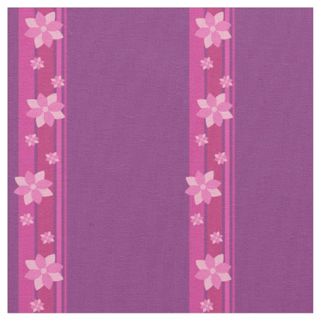 Tissu Fleurs roses (Fermer)