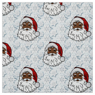 Tissu flocons noirs africains de père Noël