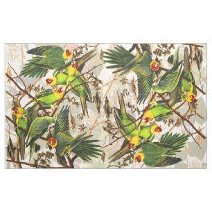 Tissu floral animal de faune d'oiseaux de
