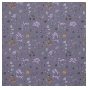 Tissu Floral Bohème Vintage Botanique Lilas Rustiq