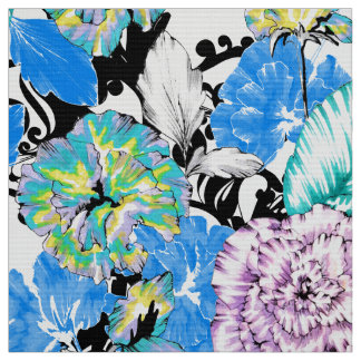 Tissu Floral coloré