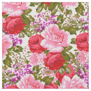 Tissu Floral de Bohème de roses vintages romantiques