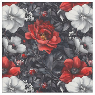 Tissu Floral Moody foncé