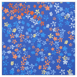 Tissu Floral psychédélique vintage de point de