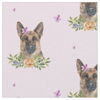 Tissu Floral rose de GSD