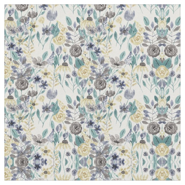 Tissu Floral Watercolor (Fermer)