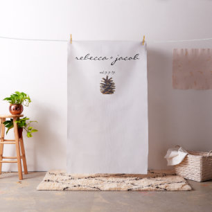 Tissu Fond photo mariage Painted Pine Cône