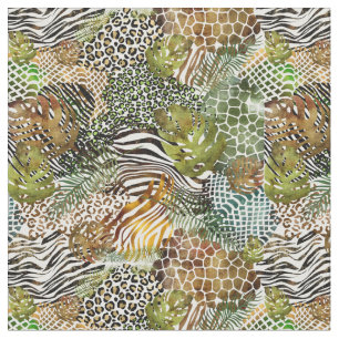 Tissu Forêt abstraite colorée