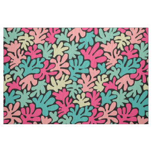 Tissu Formes biologiques Abstrait 240822 - Couleurs sur