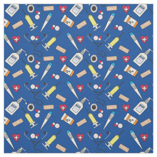 Tissu Fournitures de médecin et d'infirmière mignonnes