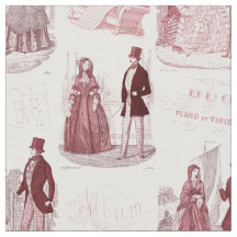 Français vintage rouge et blanc Toile de