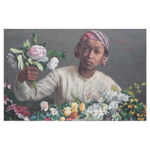 Tissu Frédéric Bazille - Jeune femme aux pivoines