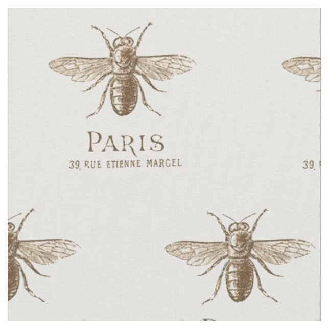 Tissu French Bee Paris Vintage (Fermer)