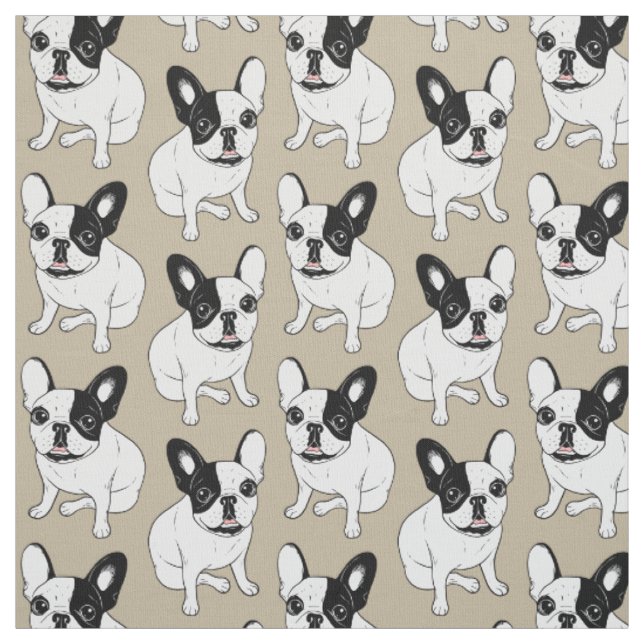 Tissu Frenchie pie Brindle à capuchon simple (Échantillon)